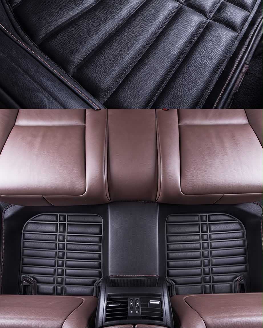 Premium Leather Car Floor Mats – Full Set