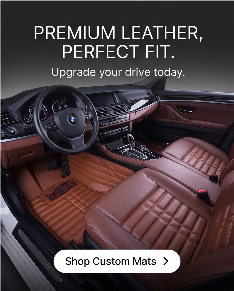 Premium Leather Car Floor Mats – Full Set