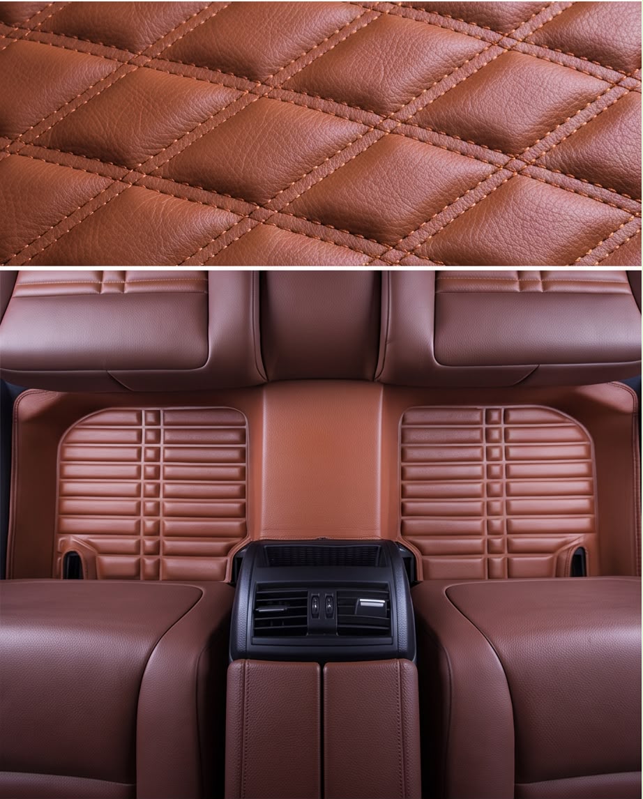 Premium Leather Car Floor Mats – Full Set