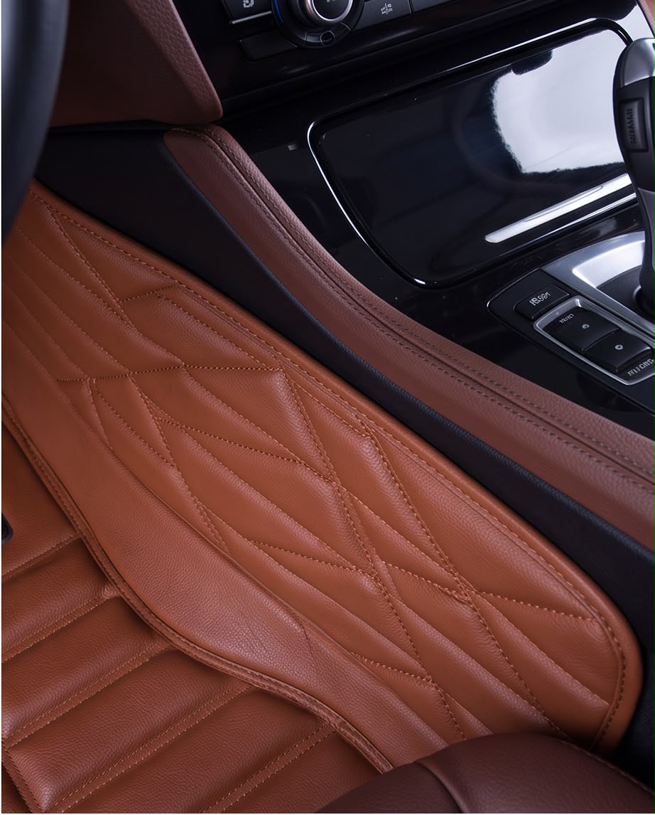 Premium Leather Car Floor Mats – Full Set