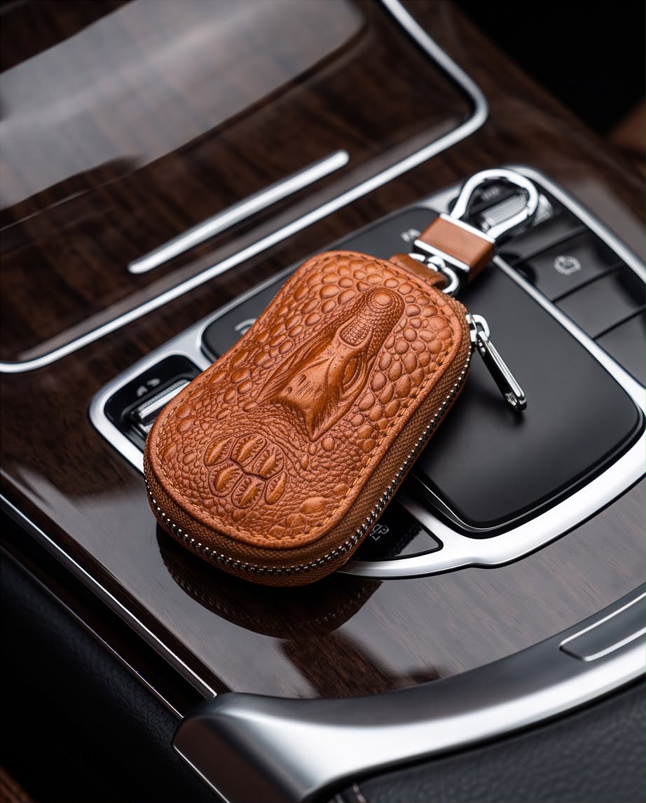 Premium Leather Car Key Case